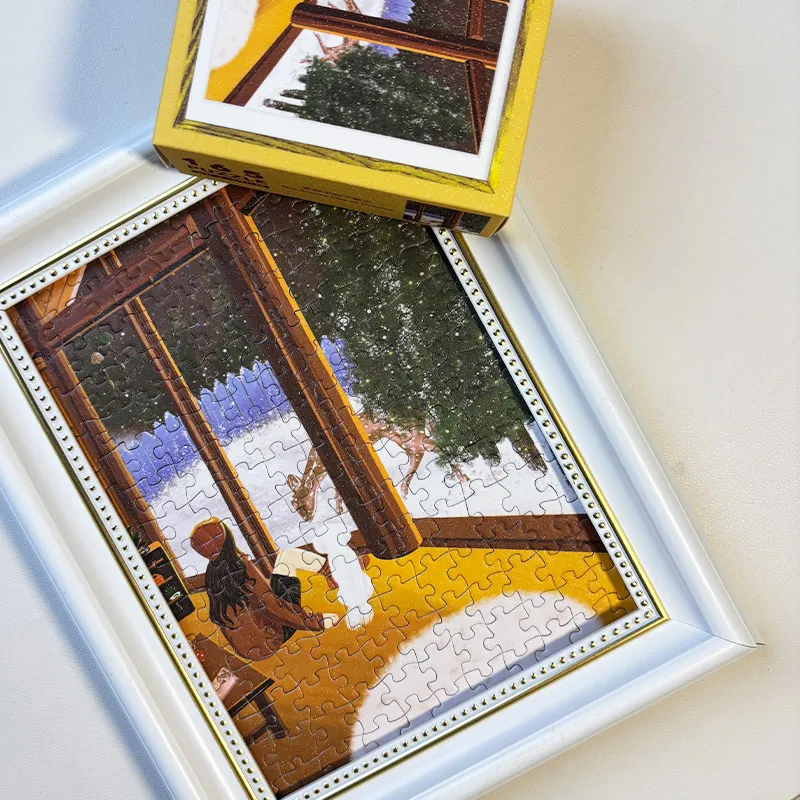 The snow day puzzle blue card 