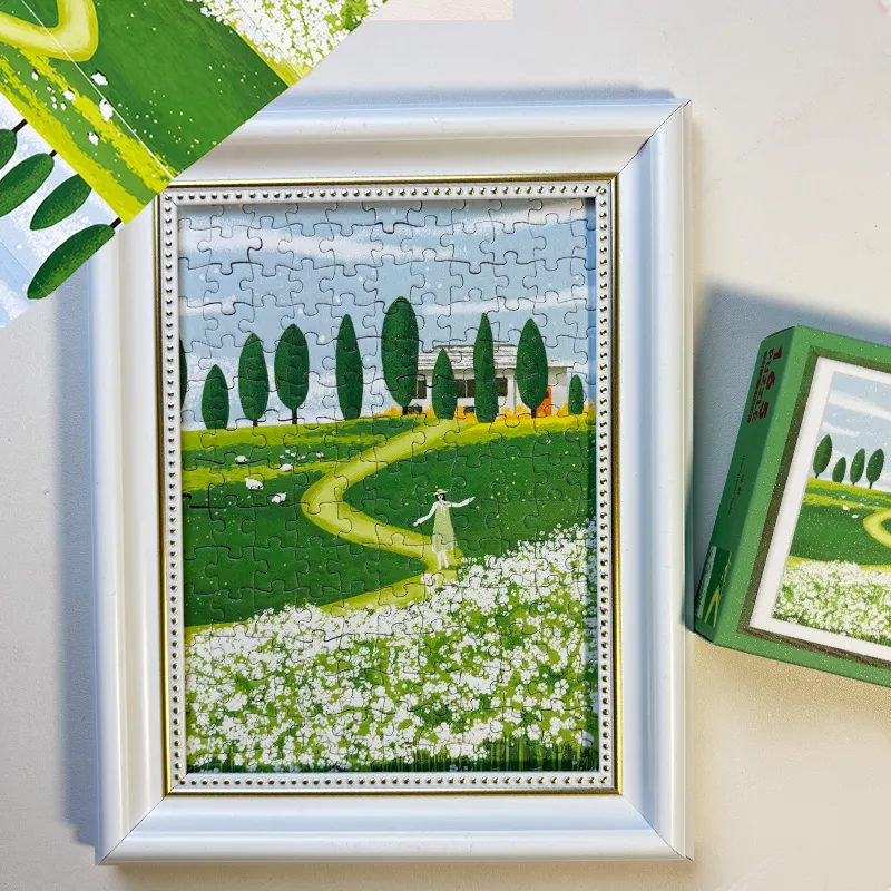 Green Field Puzzle Blue Card