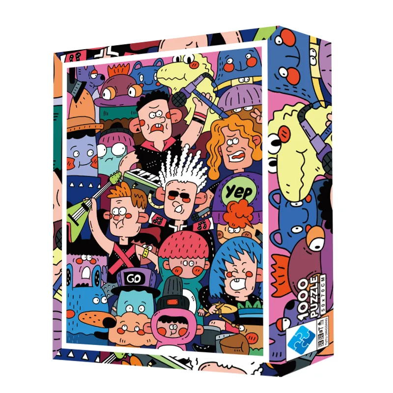 Rock Band Puzzle Blue Card