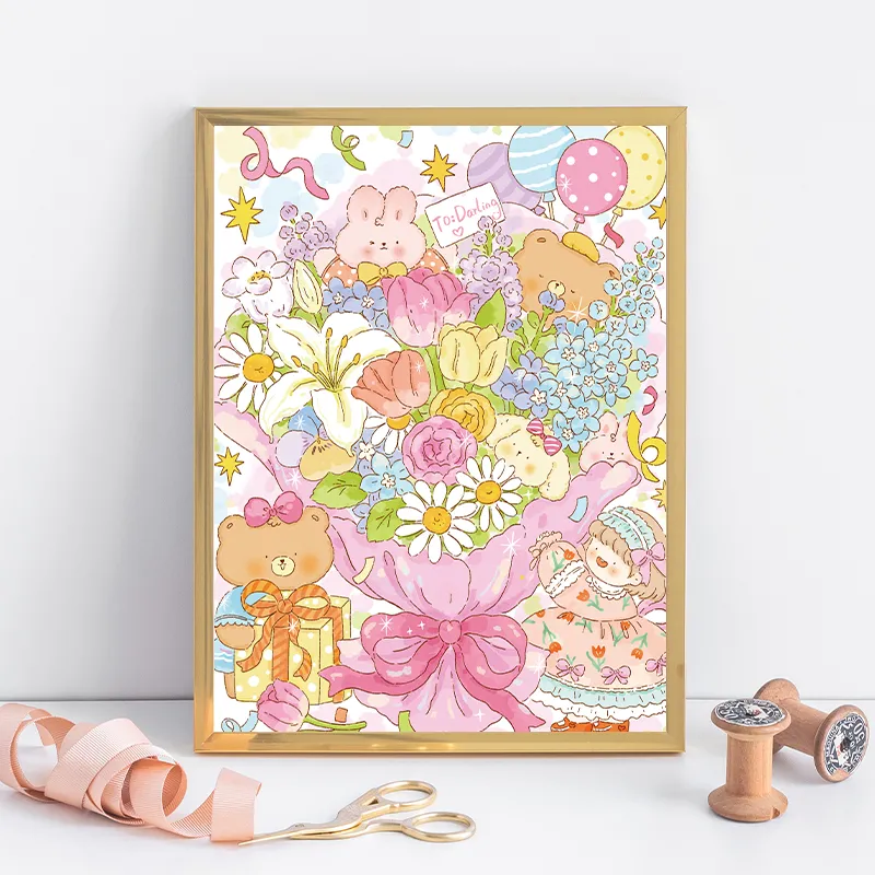 To my dear flower puzzle blue 