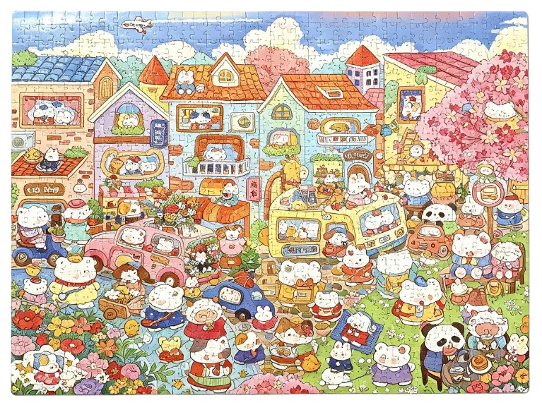 Happy Town Puzzle 1000 pieces 